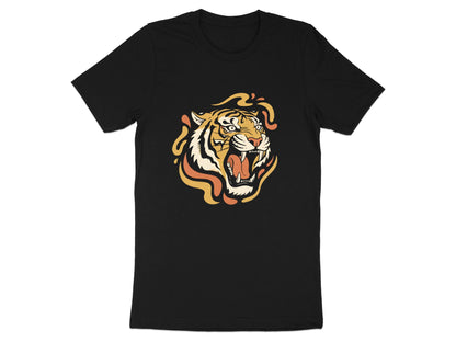 Vintage Roaring Tiger Head Retro Frame T-Shirt