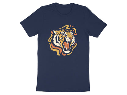 Vintage Roaring Tiger Head Retro Frame T-Shirt
