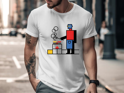 Future of BBQ Robot Grilling Sausages T-Shirt