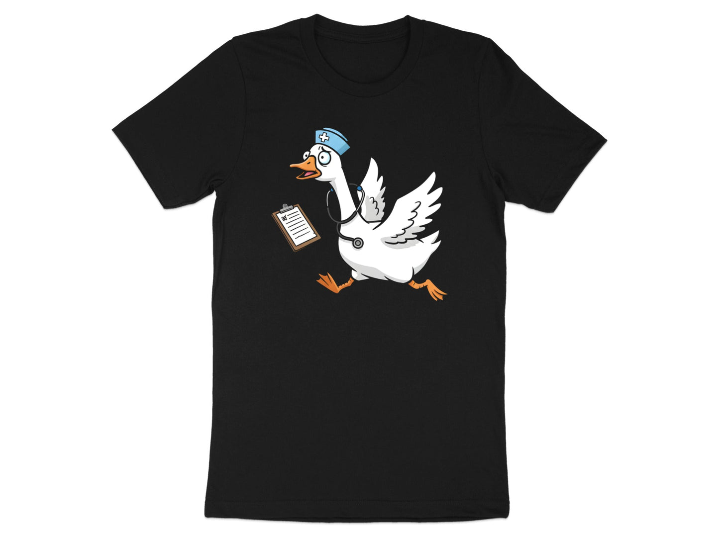 Running Nurse Goose T-Shirt - Funny Chaotic Medical Tee