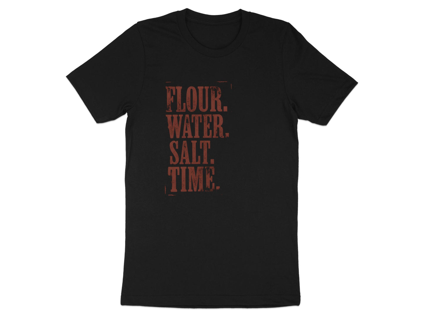 Rustic Sourdough Ingredients T-Shirt - Artisan Baker  Tee