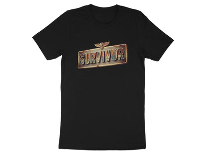 SURVIVOR Vintage Rusty Metal Sign Tee