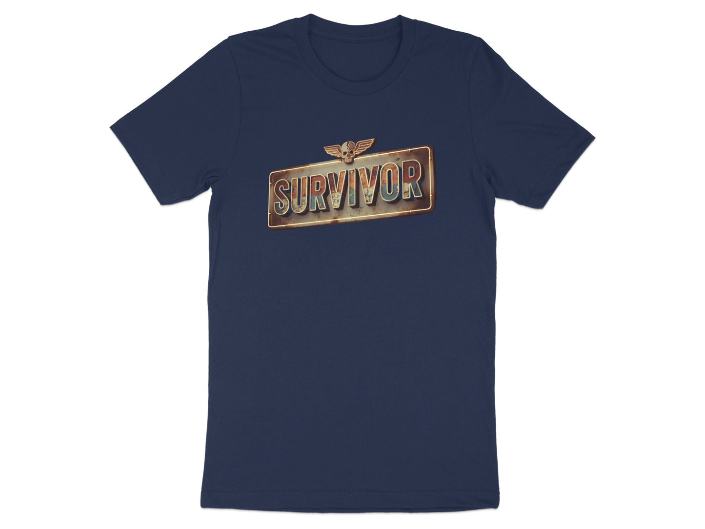 SURVIVOR Vintage Rusty Metal Sign Tee