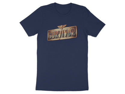 SURVIVOR Vintage Rusty Metal Sign Tee