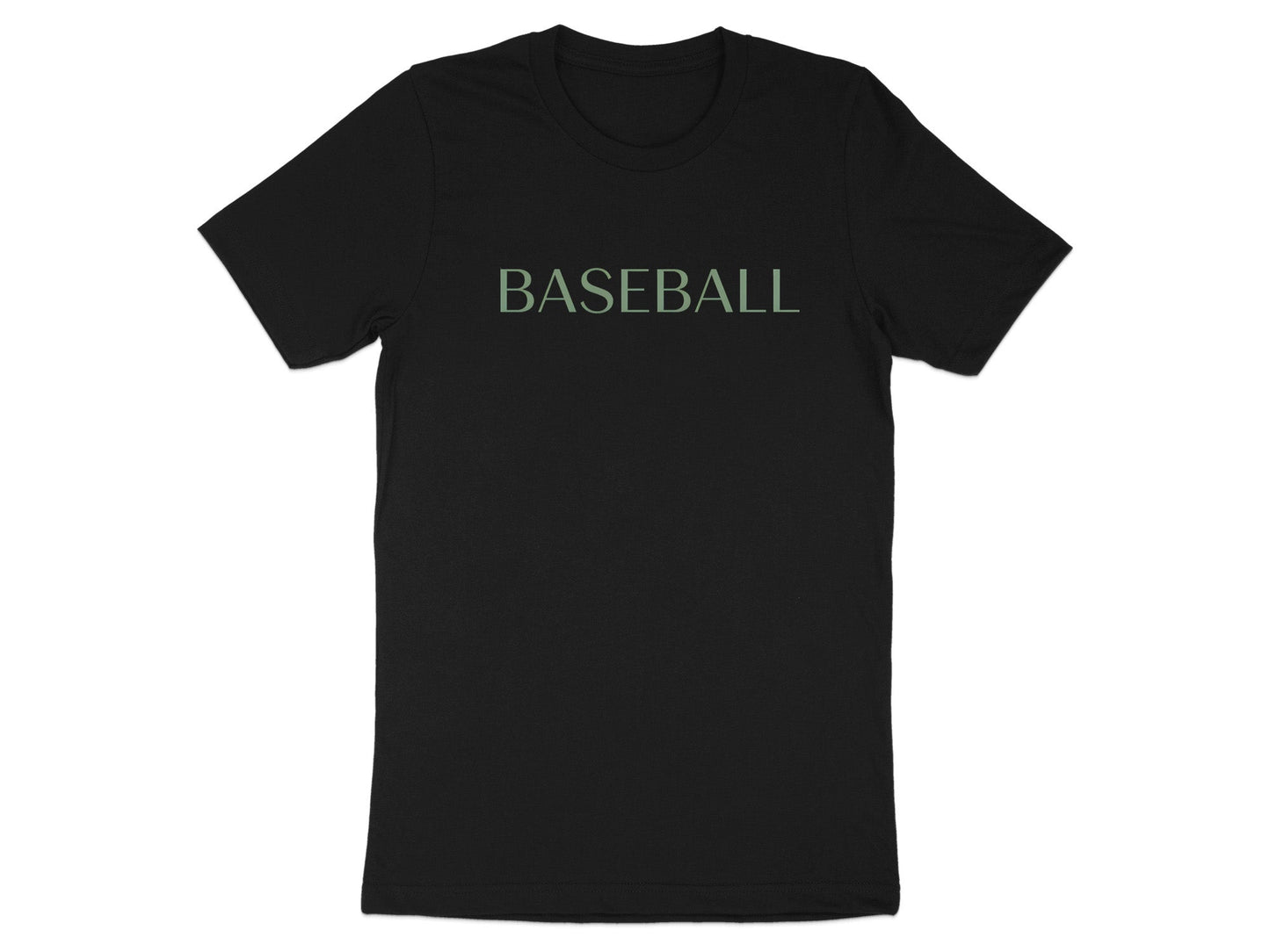 Minimalist Classic Baseball Block Text T-Shirt
