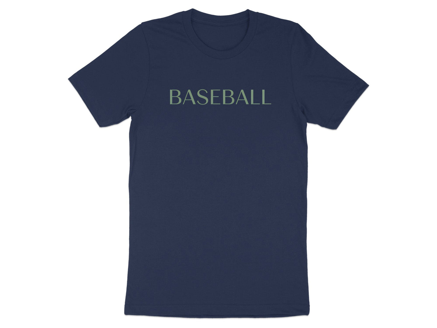 Minimalist Classic Baseball Block Text T-Shirt