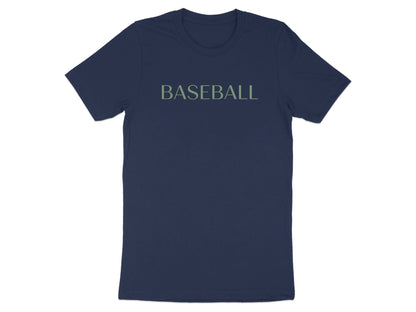 Minimalist Classic Baseball Block Text T-Shirt