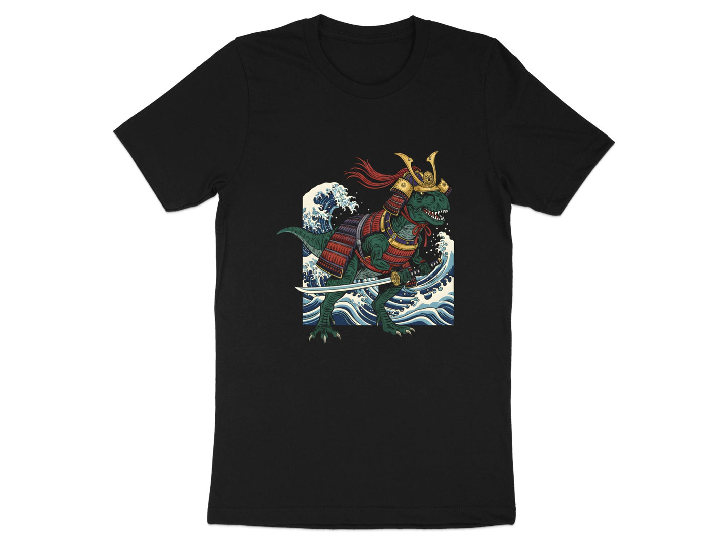 Samurai T-Rex T-Shirt - Japanese Art Style Dinosaur Graphic