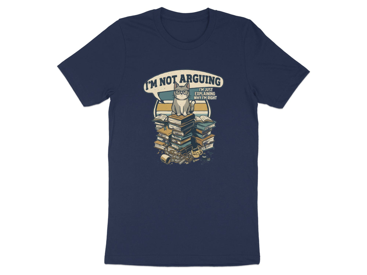 Sassy Cat 'I'm Not Arguing' Books T-Shirt