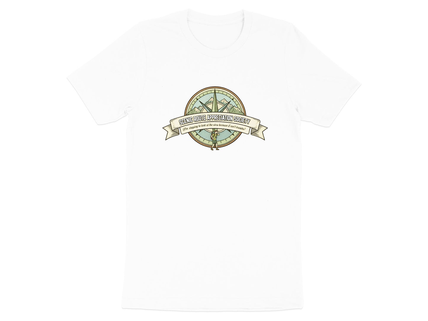 Scenic Route Appreciation Society Funny Hiking T-Shirt