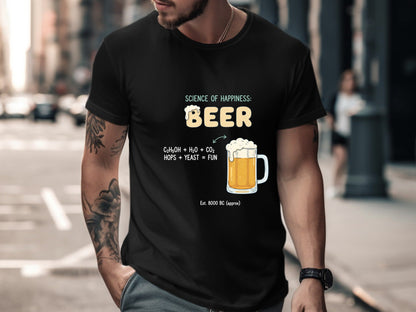 The Science of Happiness Beer T-Shirt - Anatomy of a Pint