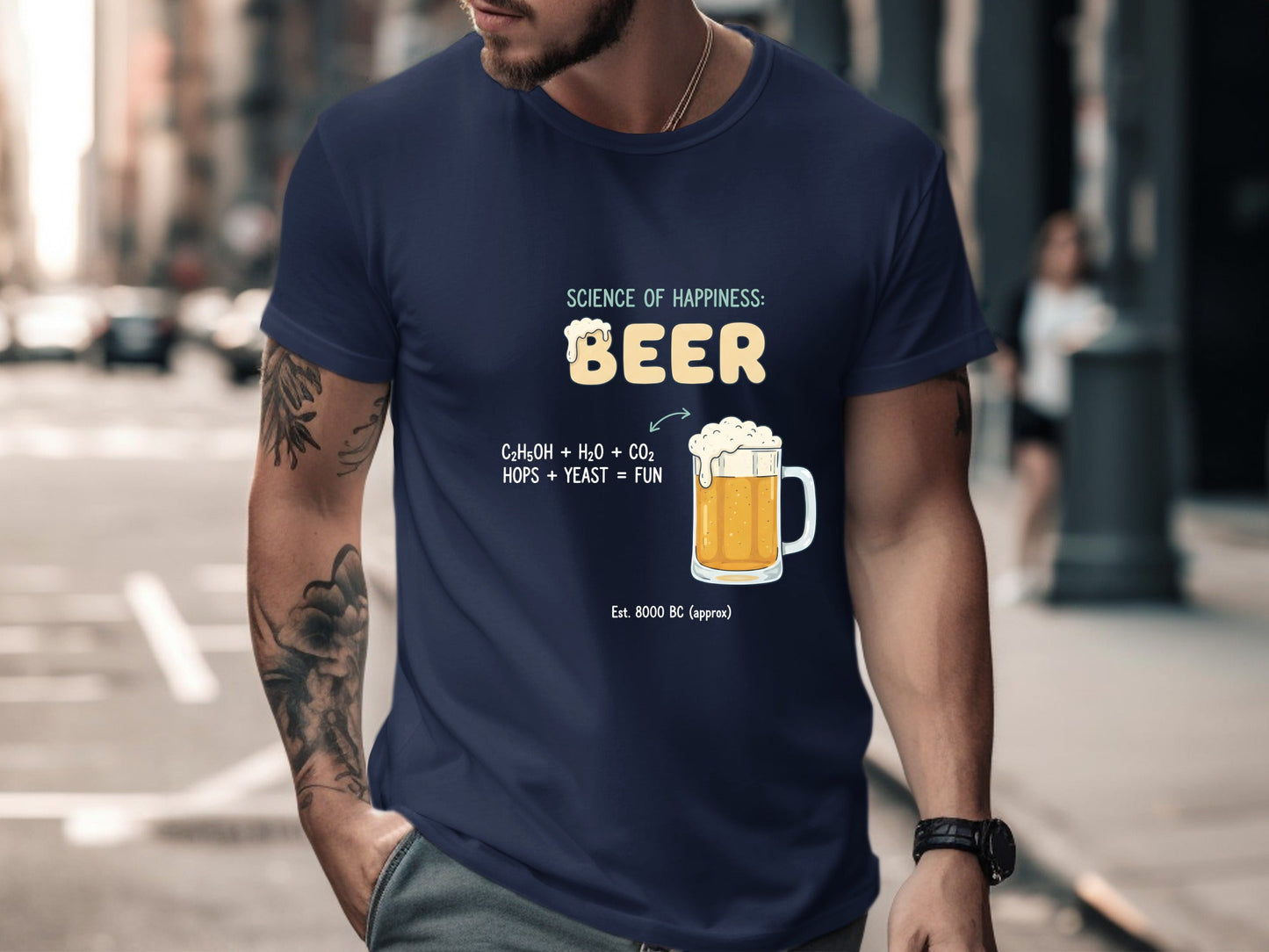 The Science of Happiness Beer T-Shirt - Anatomy of a Pint