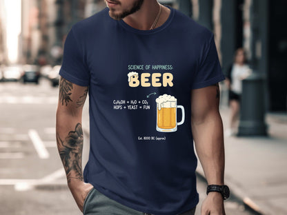 The Science of Happiness Beer T-Shirt - Anatomy of a Pint