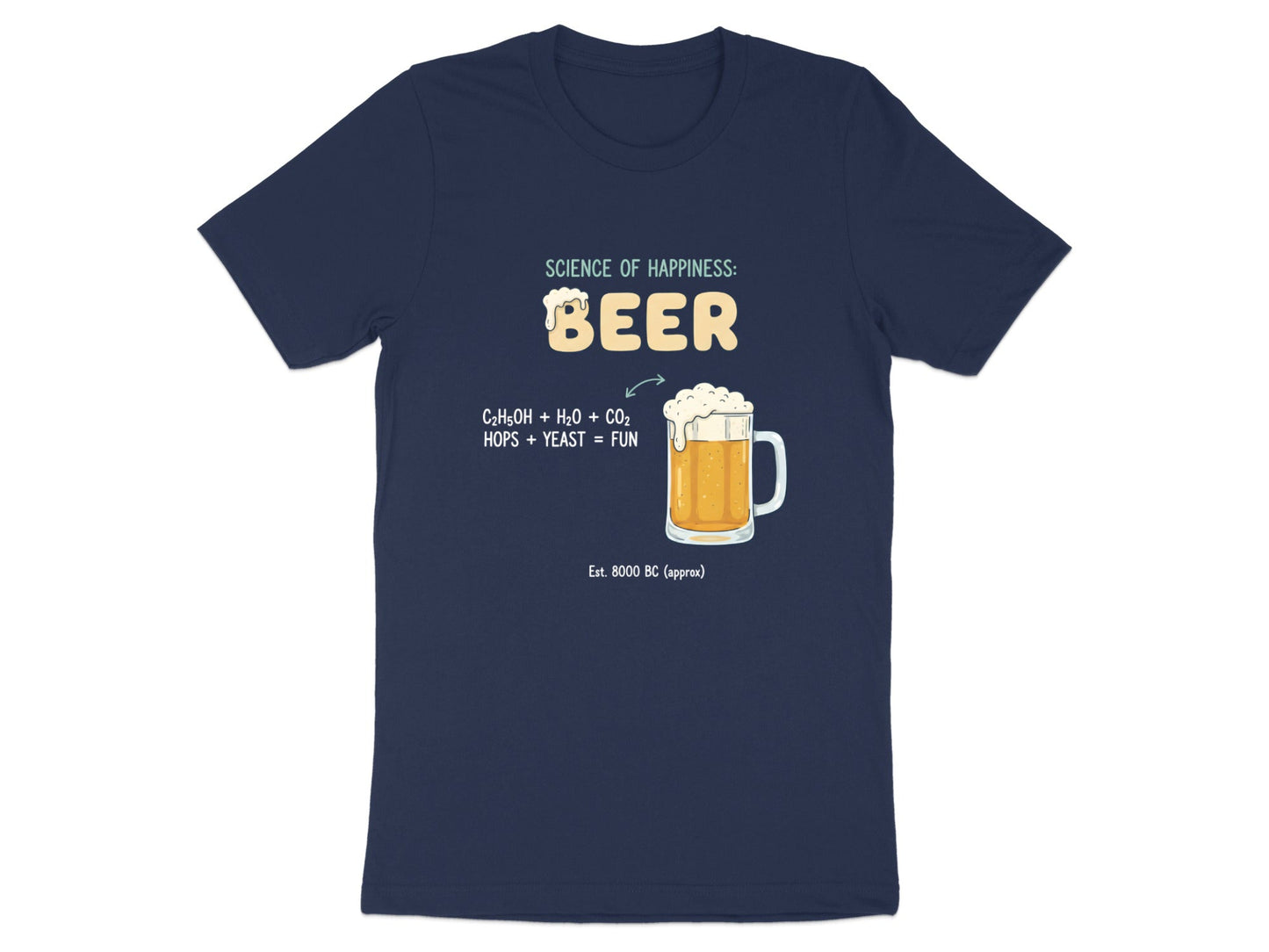 The Science of Happiness Beer T-Shirt - Anatomy of a Pint