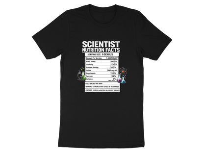 Scientist Nutrition Facts T-Shirt - Genius Brain Power Tee