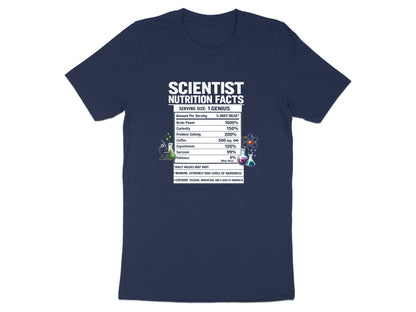 Scientist Nutrition Facts T-Shirt - Genius Brain Power Tee