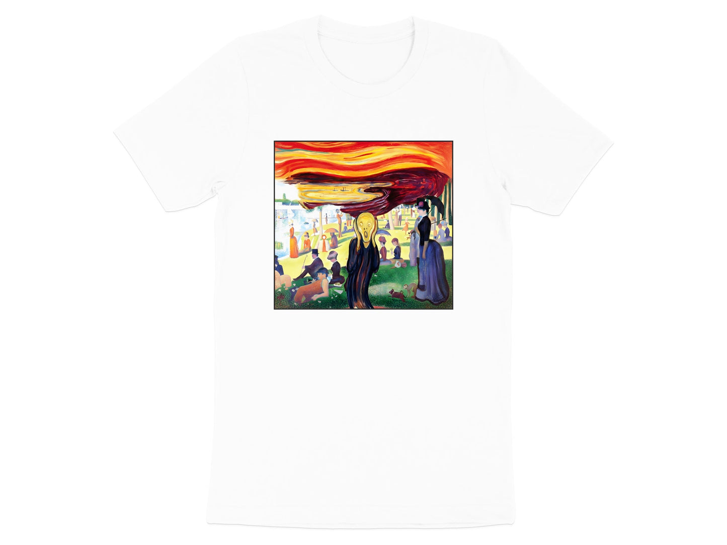 The Scream in a Pointillist Park Mashup Tee