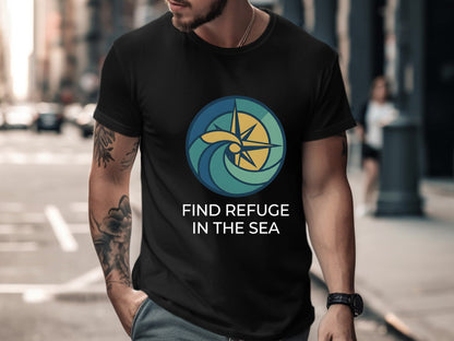 Find Refuge In The Sea Nautical T-Shirt