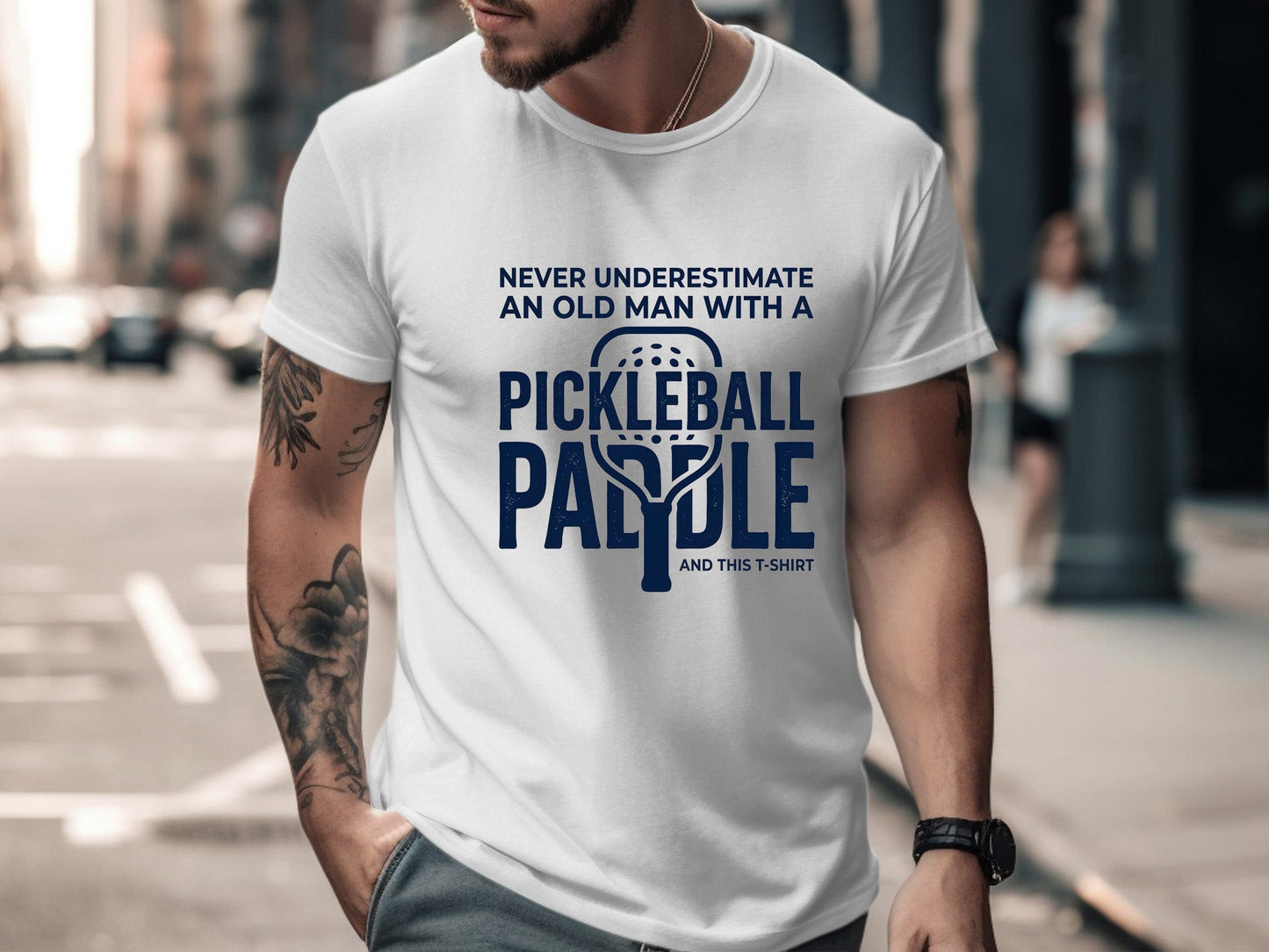 Never Underestimate An Old Man Pickleball T-Shirt
