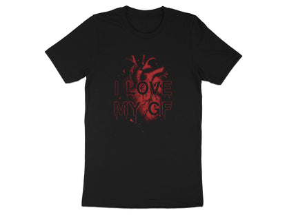 Shattered Anatomical Red Heart I Love My GF Tee - Grunge Aesthetic