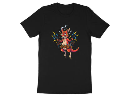 Shocked Kangaroo Sparky T-Shirt - Funny Australian Electrician Tee
