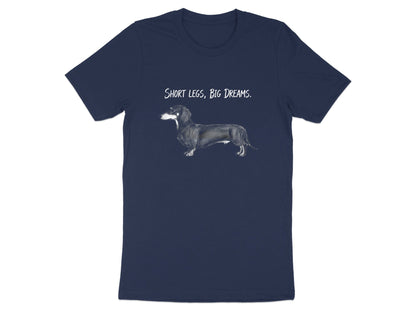 Short Legs Big Dreams Dachshund Pencil Sketch Tee