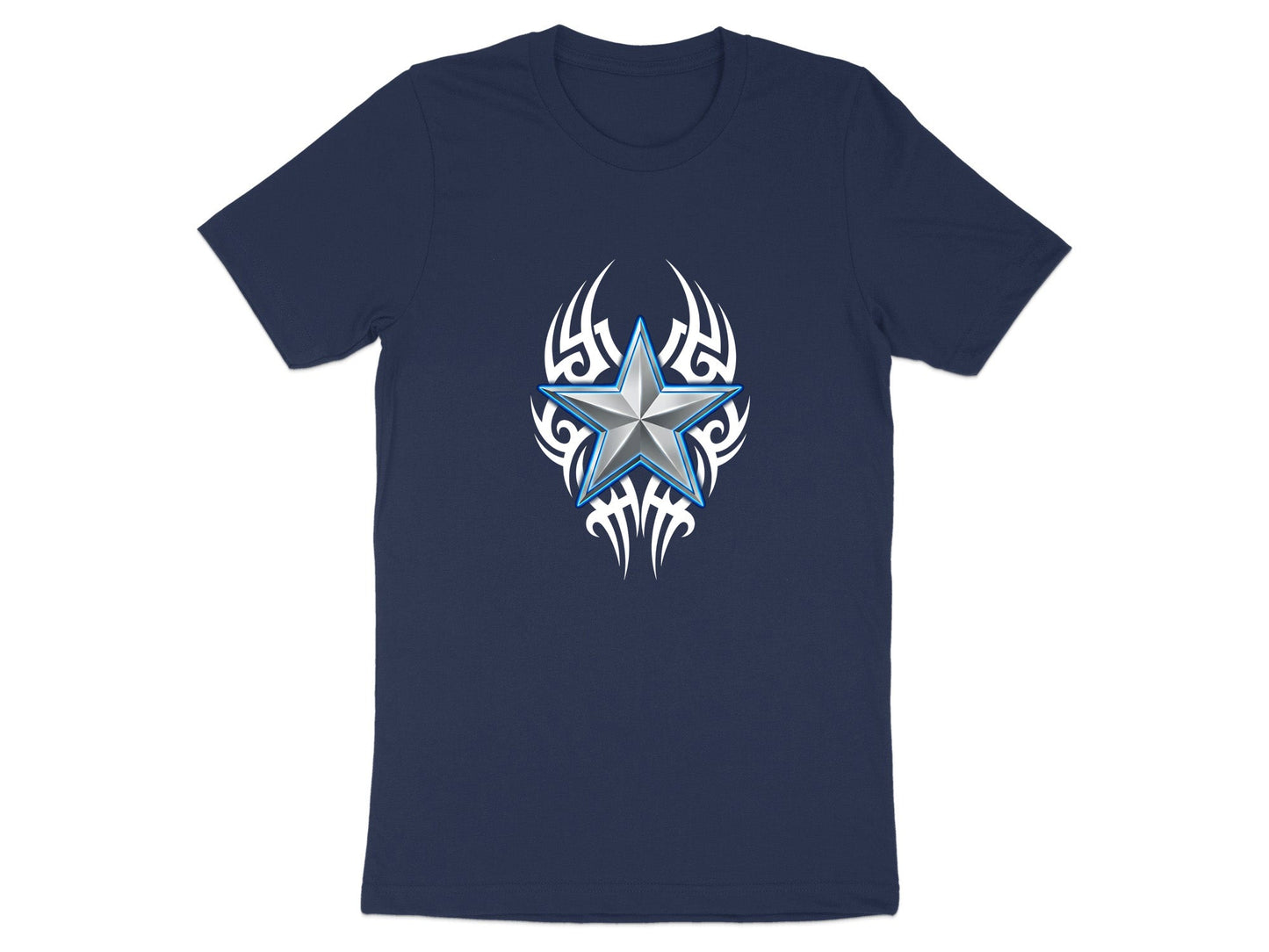 Tribal Star Metallic Graphic T-Shirt