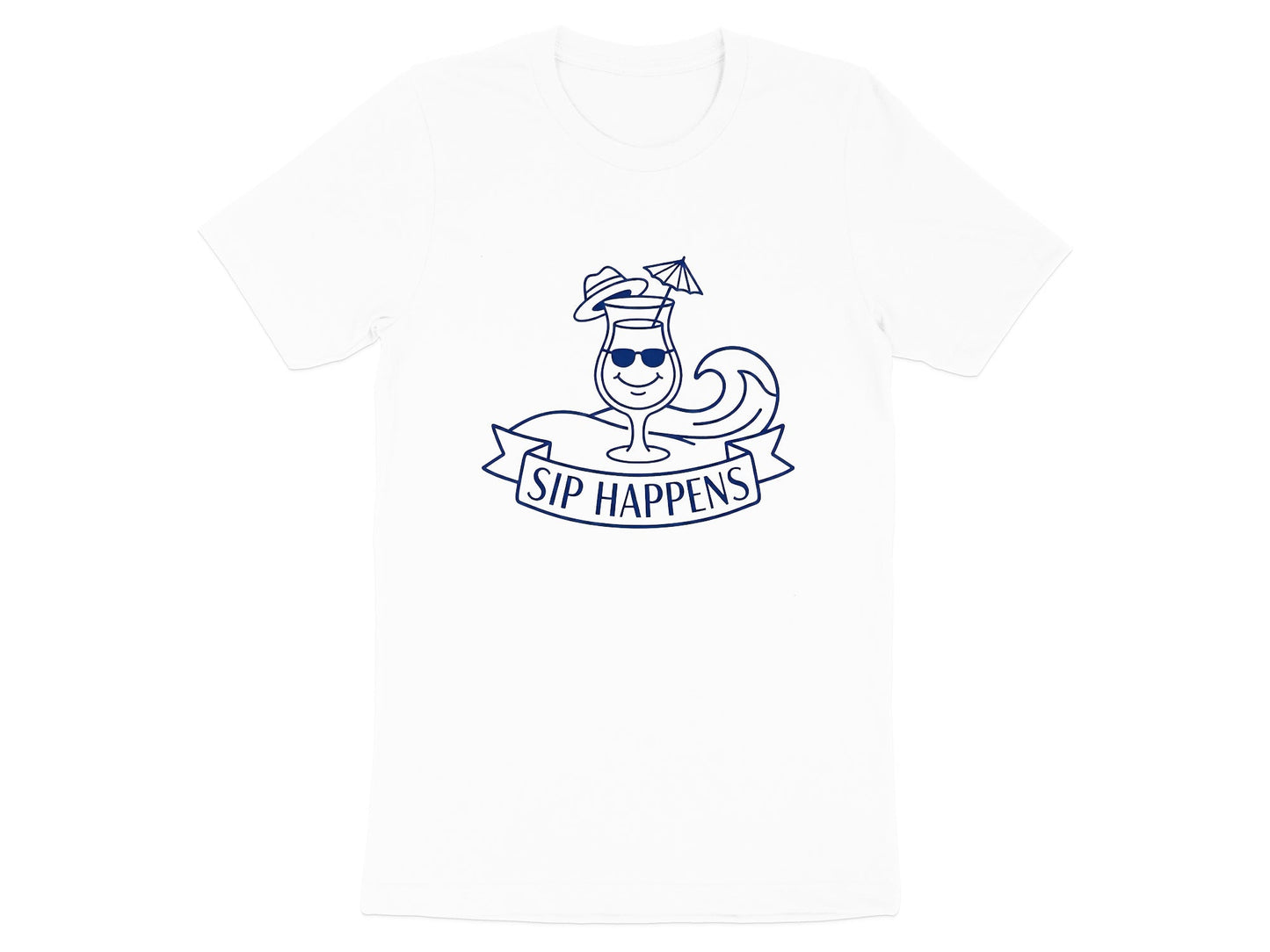 Sip Happens Cocktail T-Shirt | Funny Summer Drinking Tee