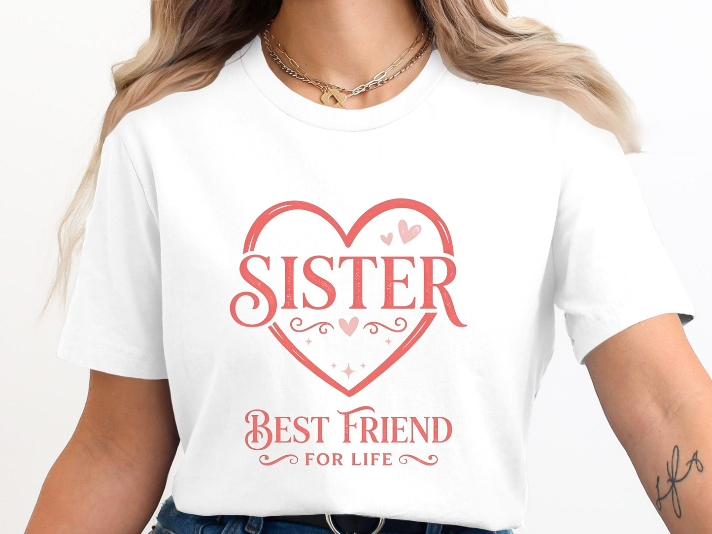 Sister & Best Friend Intertwined Heart Tee - Sentimental Gift