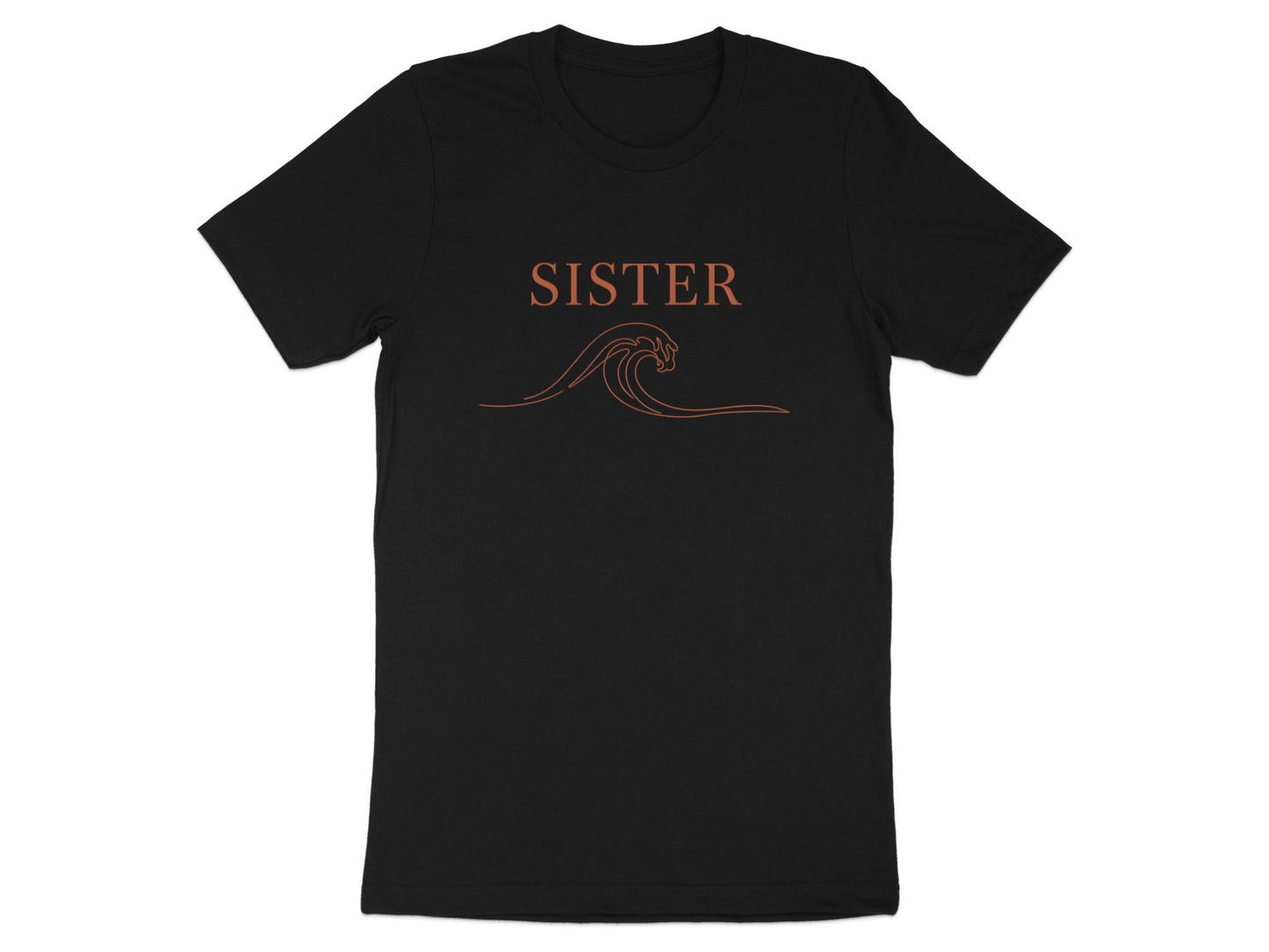 Sister Wave Fine Line Art Tee - Minimalist Abstract Portrait Shirt