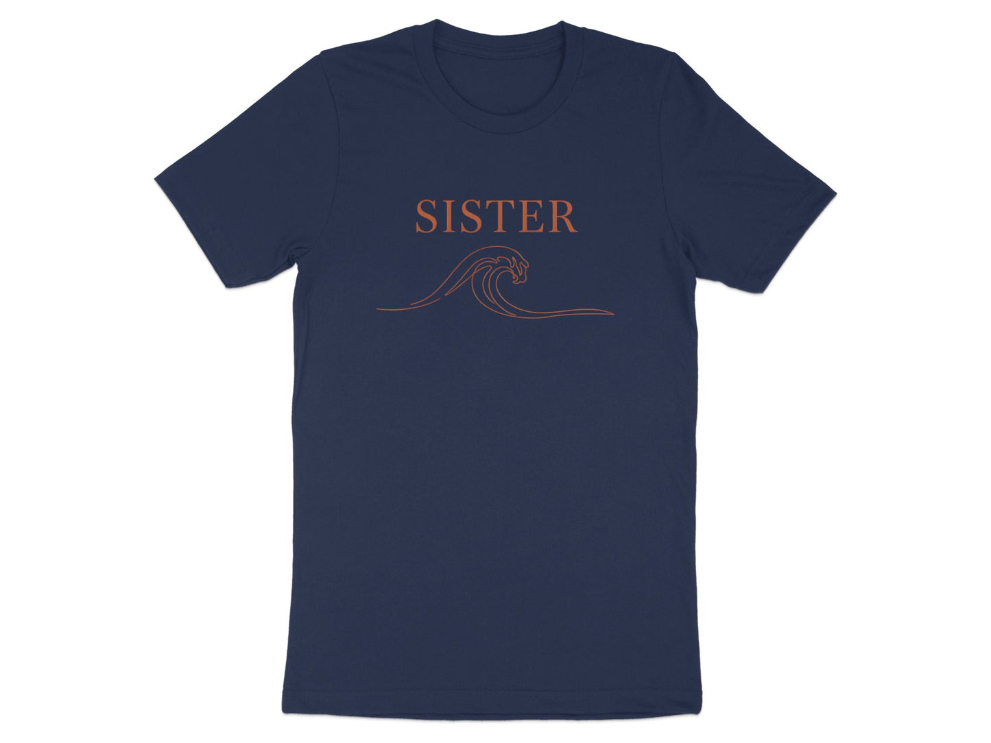 Sister Wave Fine Line Art Tee - Minimalist Abstract Portrait Shirt