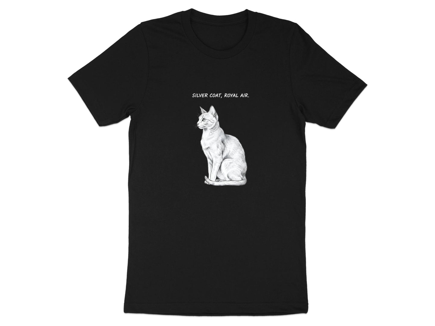 Silver Coat Royal Air Sitting Cat T-Shirt