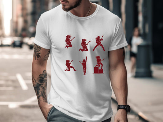 Guitar Performance Silhouettes Multi-Graphic T-Shirt