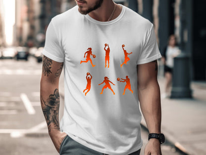Basketball Skills Action Silhouette Multi-Print Tee