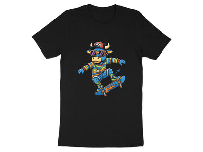 Skateboarding Blue Bull T-Shirt - Cool 90s Streetwear