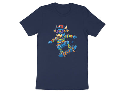 Skateboarding Blue Bull T-Shirt - Cool 90s Streetwear
