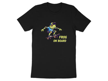 Frog On Board Skateboarding Cartoon T-Shirt