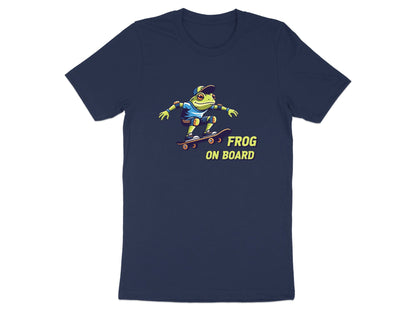 Frog On Board Skateboarding Cartoon T-Shirt