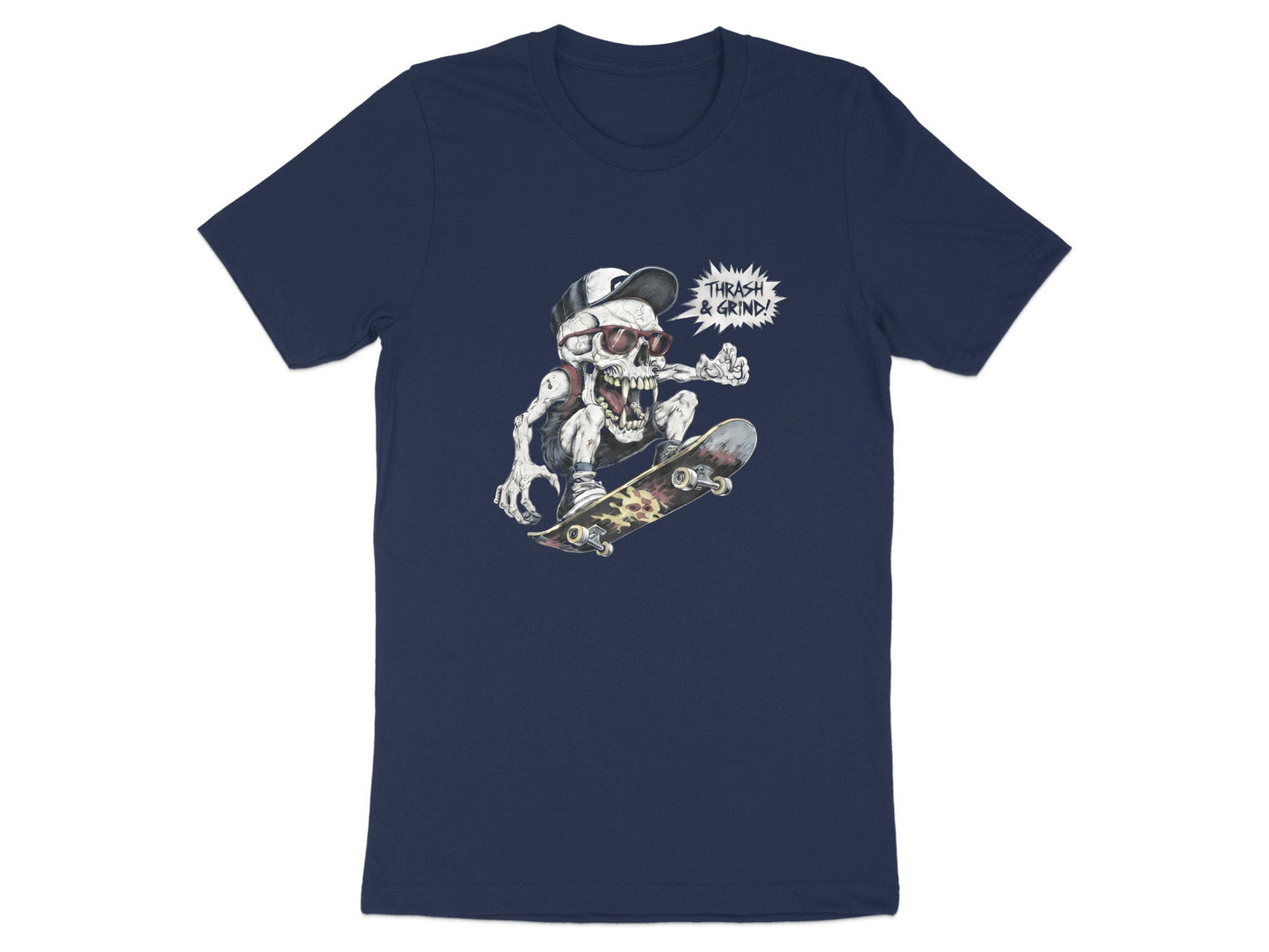 Thrash & Grind Skater Skull T-Shirt