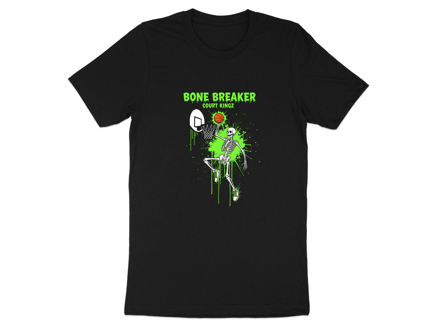 Bone Breaker Skeleton Basketball Dunk T-Shirt