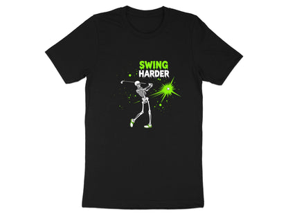 Swing Harder Skeleton Golf Graphic T-Shirt