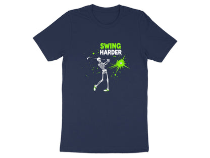 Swing Harder Skeleton Golf Graphic T-Shirt