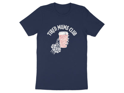 Tired Mums Club Skeleton Hand Coffee Tee - Edgy Grunge Shirt