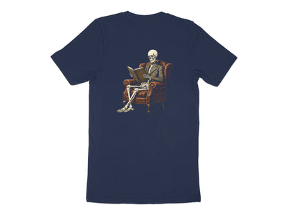 Waiting To Finish Skeleton Reading Tee