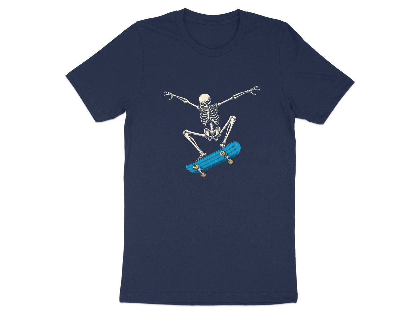Skeleton Kickflip Minimalist Skateboard T-Shirt