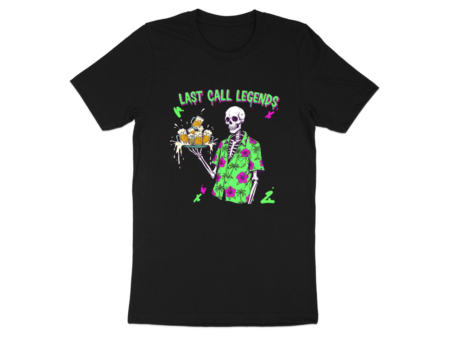Last Call Legends Skeleton Bartender T-Shirt