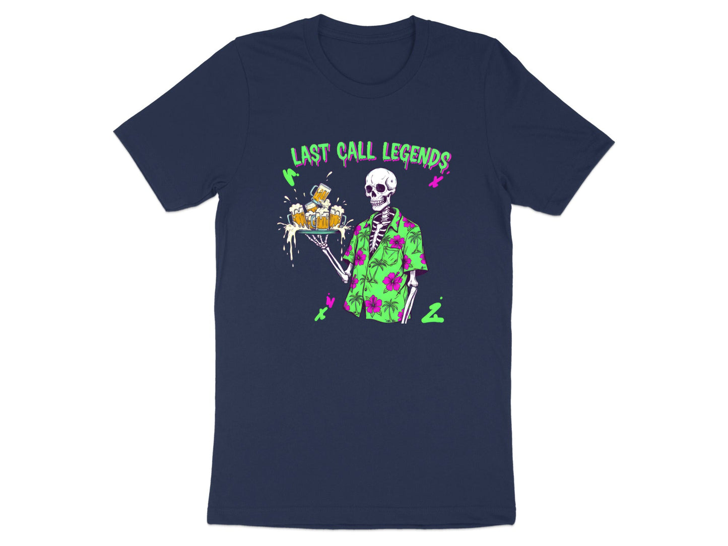 Last Call Legends Skeleton Bartender T-Shirt
