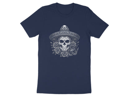 Sugar Skull & Sombrero T-Shirt - Day of the Dead Art
