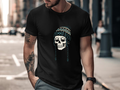Skull in Beanie Winter Vibes T-Shirt