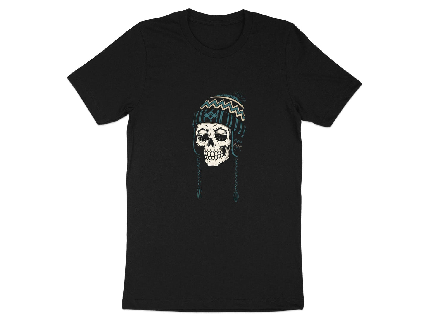 Skull in Beanie Winter Vibes T-Shirt